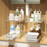MHHA 2-Pack under-sink organizer with pull-out drawers for cosmetics and toiletries