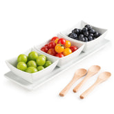 Miamolo ceramic dip bowls set for chips and dips, offering organized portions for entertaining.