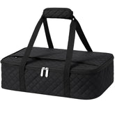MIAOJIE insulated casserole carrier top view showing dual compartments for meals.