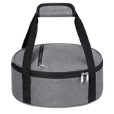 MIAOJIE round insulated casserole carrier with 12-inch capacity, ideal for picnics.