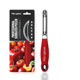 Microplane professional serrated swivel peeler for tomato, effortless skin removal