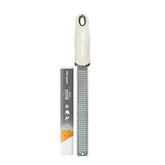 Microplane Zester Grater in Cashmere Beige for quick citrus zesting and bright flavors.