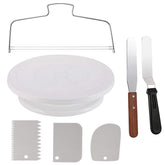 Miecux cake turntable 11-inch top view for even icing progress