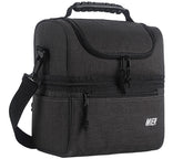 MIER two-compartment lunch bag top dry opening for quick snack access