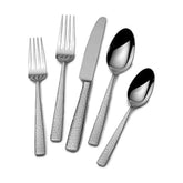 Mikasa Oliver Satin dinner fork with hammered handle detail for everyday dining