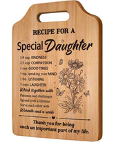 Milcier daughter cutting board made of natural bamboo, a thoughtful keepsake gift.