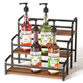 MIMIyasha coffee syrup organizer overview on countertop.