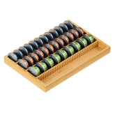MinBoo bamboo coffee pod drawer front view keeps Vertuo capsules neatly organized and accessible.