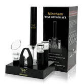 Mincham air pressure wine opener demonstrates effortless cork removal