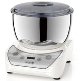 Mini Angel dough mixer lid view with clear lid for monitoring