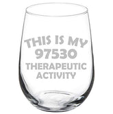 MIP Brand wine glass goblet 97530 for therapy-themed activities, ideal for OT/PT sessions