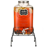 MiraEase 2-gallon glass dispenser on a stand ready for serving at gatherings