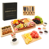 Miskoey charcuterie board set with bamboo tray, a stylish centerpiece for entertaining.