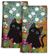 Miss Adola cute kitchen towels set 2 front view shows decorative prints and versatile use.