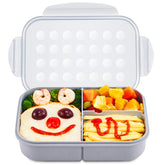 MISS BIG Bento Box for Kids leakproof lunch in gray keeps meals tidy and contained.