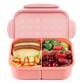 MISS BIG Bento Box leak-proof lid demonstrates mess-free meals on the go.