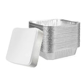 Mistari foil pans 9x9 with lids for easy baking and portioning.