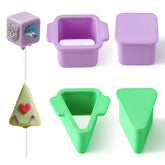 MITCHENIFY triangle cake pop cutter showing precise triangle shapes for party desserts