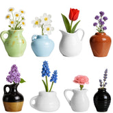 Mity Rain mini vase magnets on fridge enhance decor while organizing notes