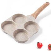 MIUGO four cup fried egg pan top view shows compact nonstick cooking