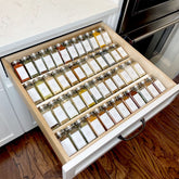 MIUKAA clear acrylic spice drawer with a 4-tier setup for organized storage