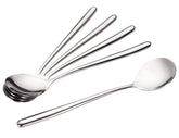 MIUPOO Korean soup spoons long-handle 5pc set for easy scooping