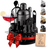 Mixology and Craft Bartender Kit 24oz shaker with built in strainer for smooth cocktails.
