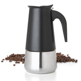 Mixpresso Black 9-Cup Greca stovetop pot for bold espresso at home or camp