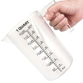 MiziDo plastic measuring cup with handle for precise kitchen pouring.