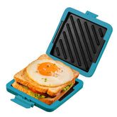 MKYSAIL microwave sandwich maker blue front view for quick toasties