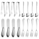 Mlurcu cheese butter spreader set front view for elegant entertaining