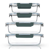MMCIRCO 80 oz glass container with airtight lid, ideal for bulk meal prep.