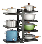 Mnftive adjustable pot and pan organizer under-shelf for easy access and space saving