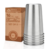 Modern Innovations 16-ounce stackable tumbler set for travel and outdoor use