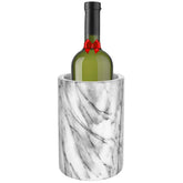 Modern Innovations marble wine chiller bucket close-up shows natural grey marble texture.