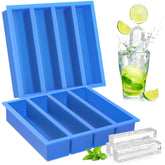 Moflekja large blue rectangle ice cube molds for elegant, slow-diluting drinks