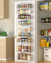 Moforoco white nine-tier over-the-door organizer front view showcasing space-saving storage.