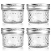 MOLADRI 4 oz clear glass jar for pantry organization and fresh storage.