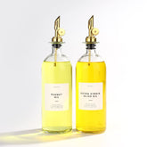 Molimoli oil and vinegar dispenser set with 500ml glass bottles for clean pours
