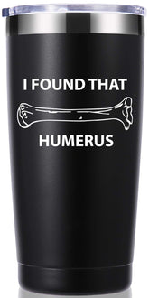 momocici humerus 20oz tumbler in black keeps beverages hot or cold for hours on the go.