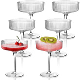 Montex coupe glasses 10oz in clear crystal for elegant cocktails.