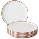 MORA ceramic dinner plate top view shows a versatile 10-inch dish for everyday meals.