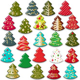 MORCART Christmas tree magnet front view showing bright translucent resin design for fridge decor