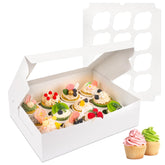Moretoes cupcake box with window displaying treats for packaging