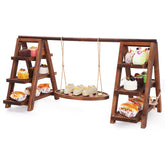 MORITECK 3-tier stand with torch finish highlights cupcakes on dessert tables