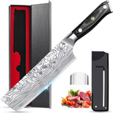 MOSFiATA Nakiri knife blade in German stainless steel for precise vegetable chopping