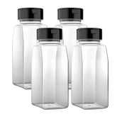Mountain West spice jars 4-pack with shaker lids for clear pantry organization.