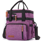 MOV COMPRA Purple lunch bag open main compartment ready for packing meals