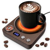 MQFORU Retro Mug Warmer with knob control for precise temperature on your desk.
