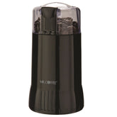 Mr. Coffee electric grinder front view, compact design ideal for small kitchens